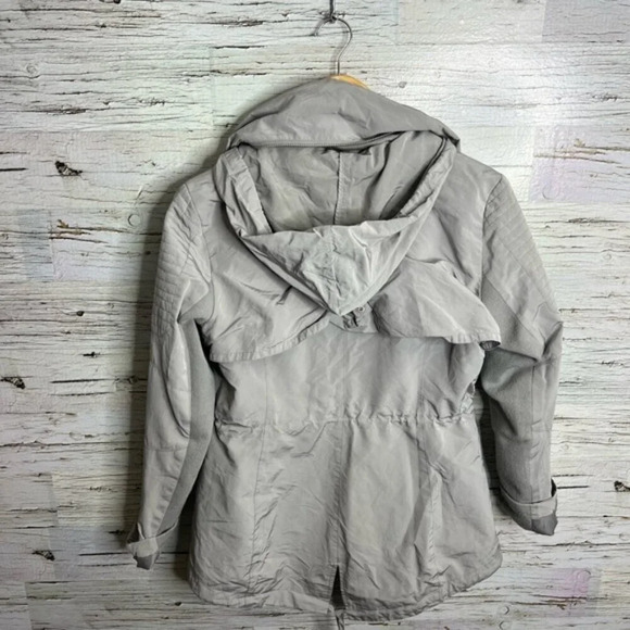 BCBGMAXAZRIA Women's Gray Ice Brooke Anorak Full Zip  Hooded Jacket Medium - Picture 8 of 9